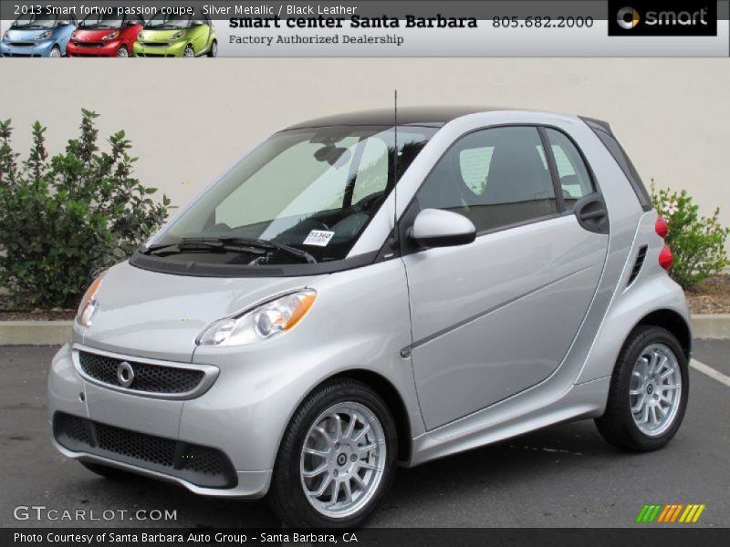 Silver Metallic / Black Leather 2013 Smart fortwo passion coupe
