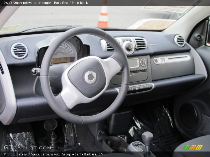Rally Red / Plain Black 2013 Smart fortwo pure coupe