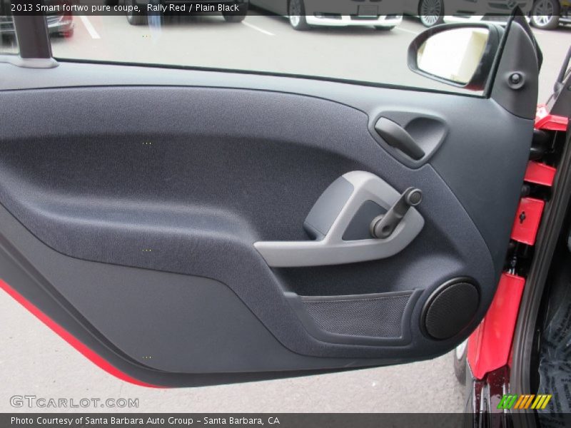 Rally Red / Plain Black 2013 Smart fortwo pure coupe