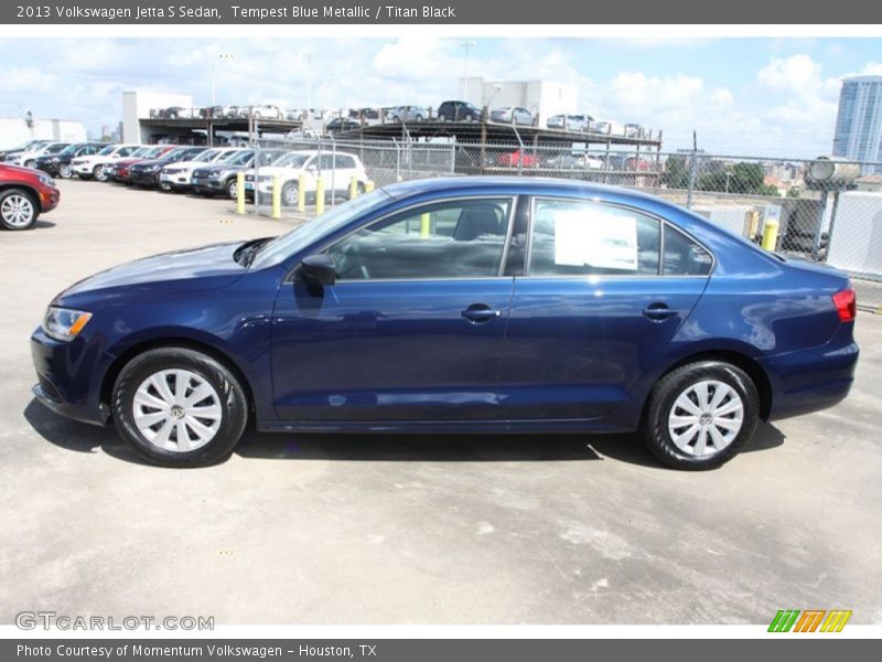 Tempest Blue Metallic / Titan Black 2013 Volkswagen Jetta S Sedan