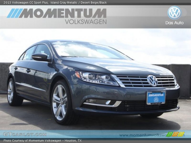 Island Gray Metallic / Desert Beige/Black 2013 Volkswagen CC Sport Plus