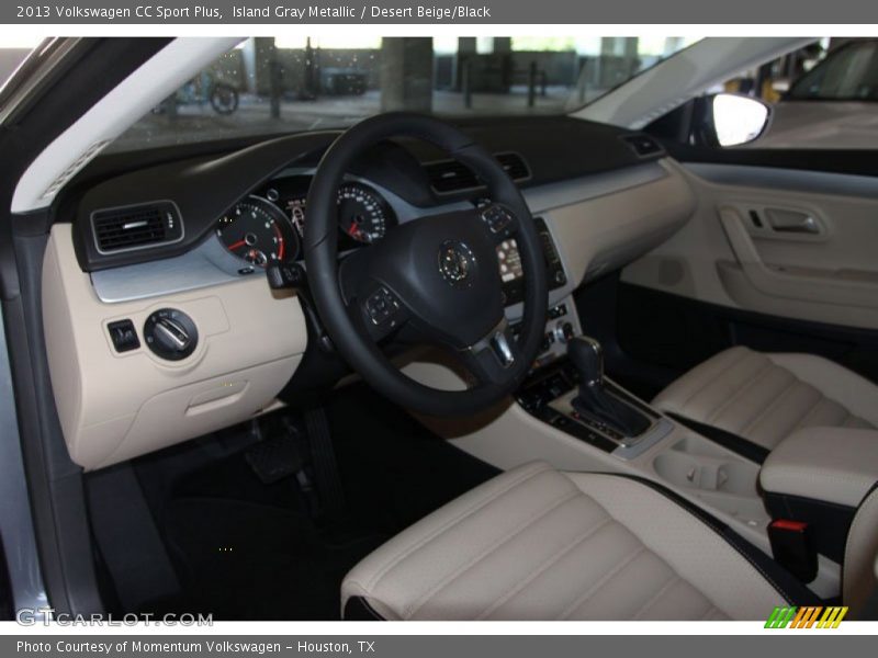 Island Gray Metallic / Desert Beige/Black 2013 Volkswagen CC Sport Plus