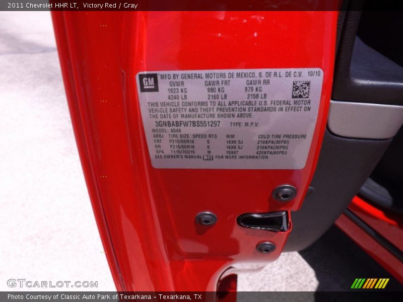 Victory Red / Gray 2011 Chevrolet HHR LT