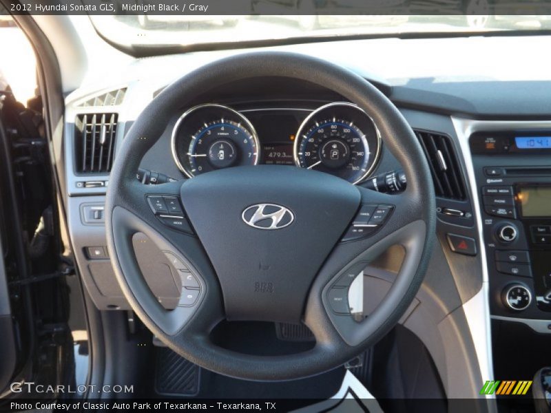 Midnight Black / Gray 2012 Hyundai Sonata GLS