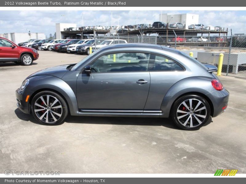 Platinum Gray Metallic / Black/Red 2012 Volkswagen Beetle Turbo