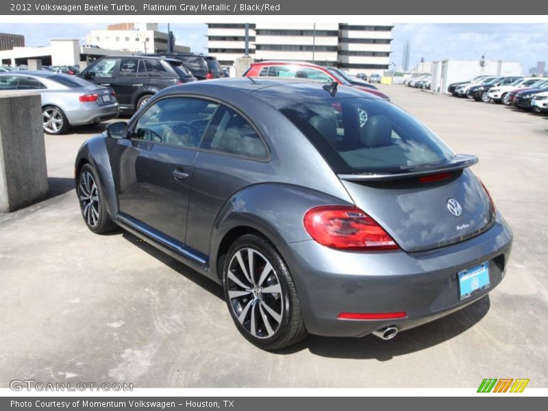 Platinum Gray Metallic / Black/Red 2012 Volkswagen Beetle Turbo