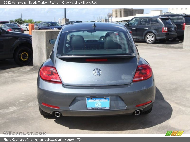 Platinum Gray Metallic / Black/Red 2012 Volkswagen Beetle Turbo