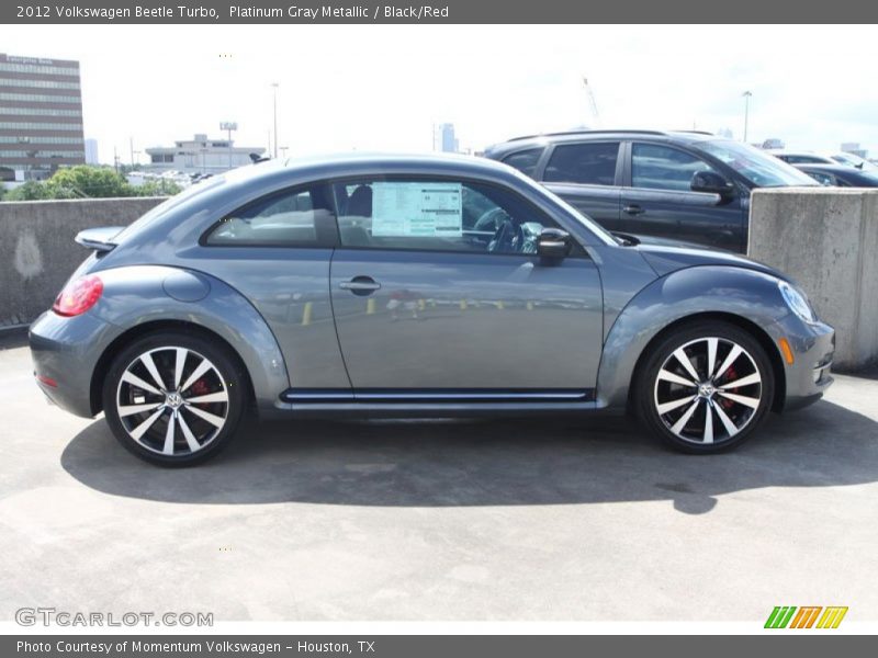 Platinum Gray Metallic / Black/Red 2012 Volkswagen Beetle Turbo