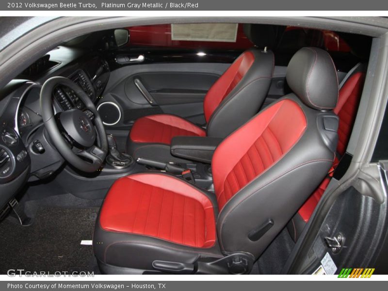 Platinum Gray Metallic / Black/Red 2012 Volkswagen Beetle Turbo