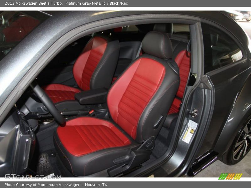 Platinum Gray Metallic / Black/Red 2012 Volkswagen Beetle Turbo