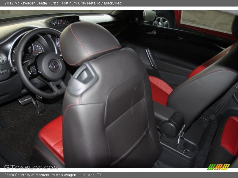Platinum Gray Metallic / Black/Red 2012 Volkswagen Beetle Turbo