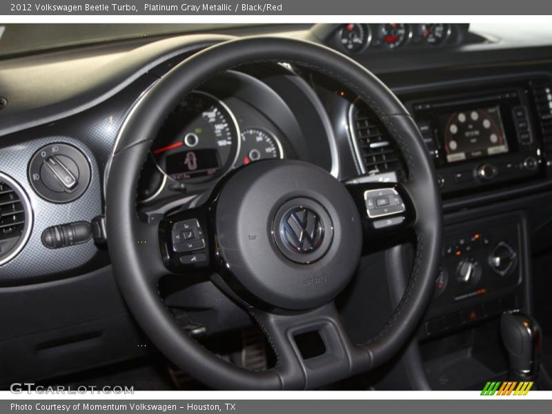 Platinum Gray Metallic / Black/Red 2012 Volkswagen Beetle Turbo