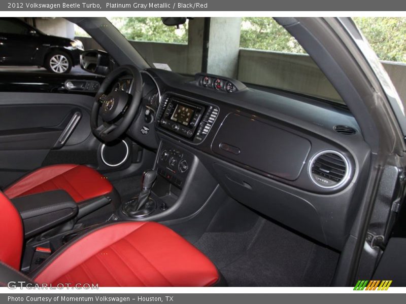 Platinum Gray Metallic / Black/Red 2012 Volkswagen Beetle Turbo