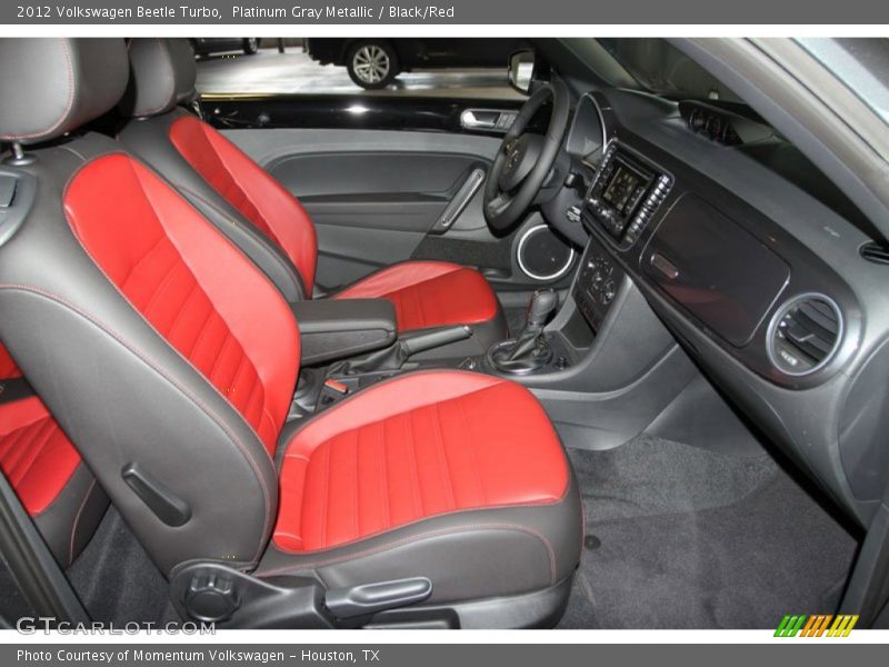 Platinum Gray Metallic / Black/Red 2012 Volkswagen Beetle Turbo