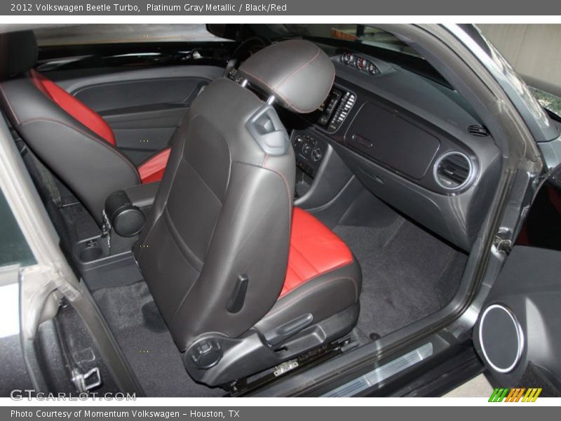 Platinum Gray Metallic / Black/Red 2012 Volkswagen Beetle Turbo