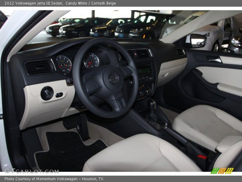 Candy White / Cornsilk Beige 2012 Volkswagen Jetta SE Sedan