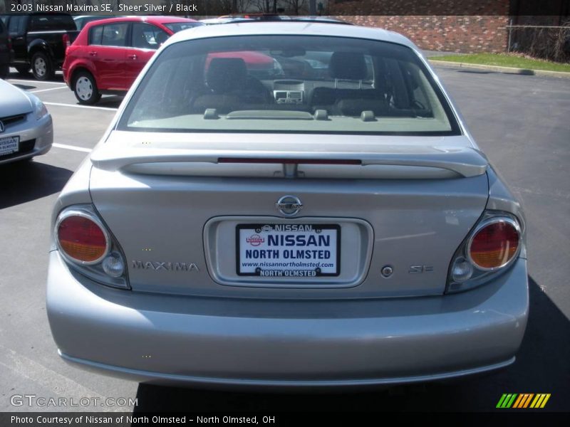 Sheer Silver / Black 2003 Nissan Maxima SE