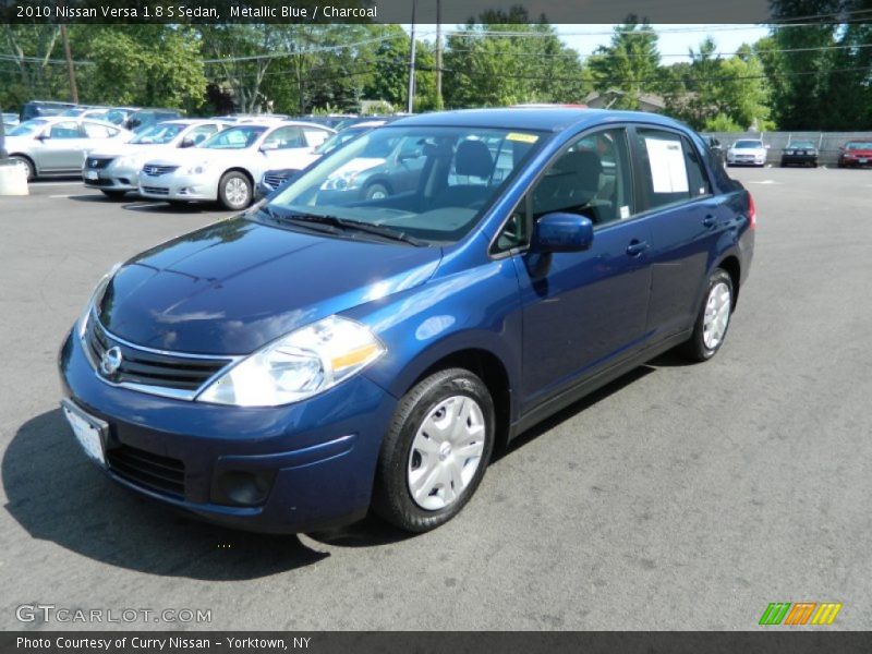 Metallic Blue / Charcoal 2010 Nissan Versa 1.8 S Sedan