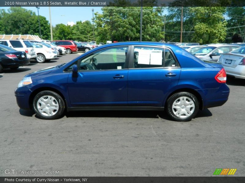 Metallic Blue / Charcoal 2010 Nissan Versa 1.8 S Sedan