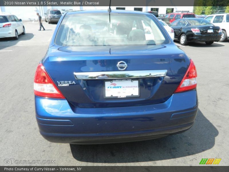 Metallic Blue / Charcoal 2010 Nissan Versa 1.8 S Sedan