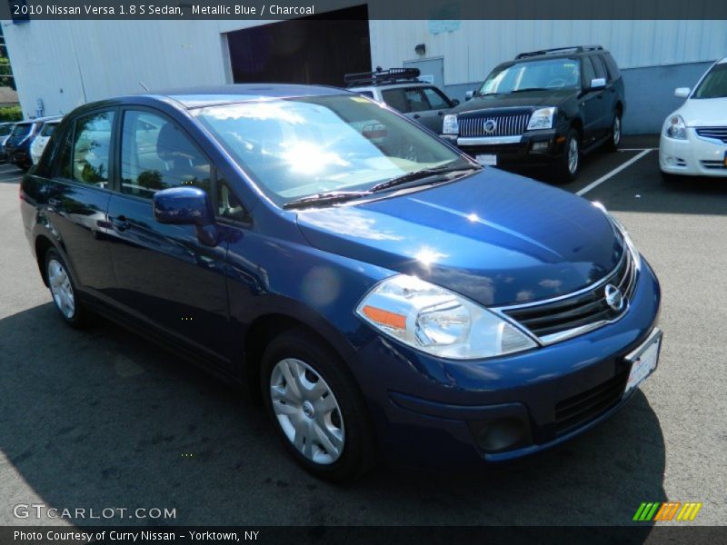 Metallic Blue / Charcoal 2010 Nissan Versa 1.8 S Sedan