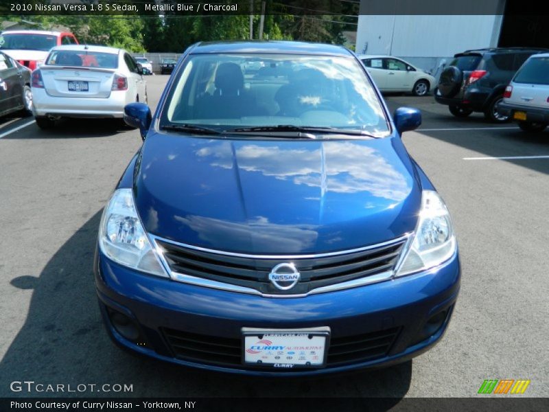 Metallic Blue / Charcoal 2010 Nissan Versa 1.8 S Sedan