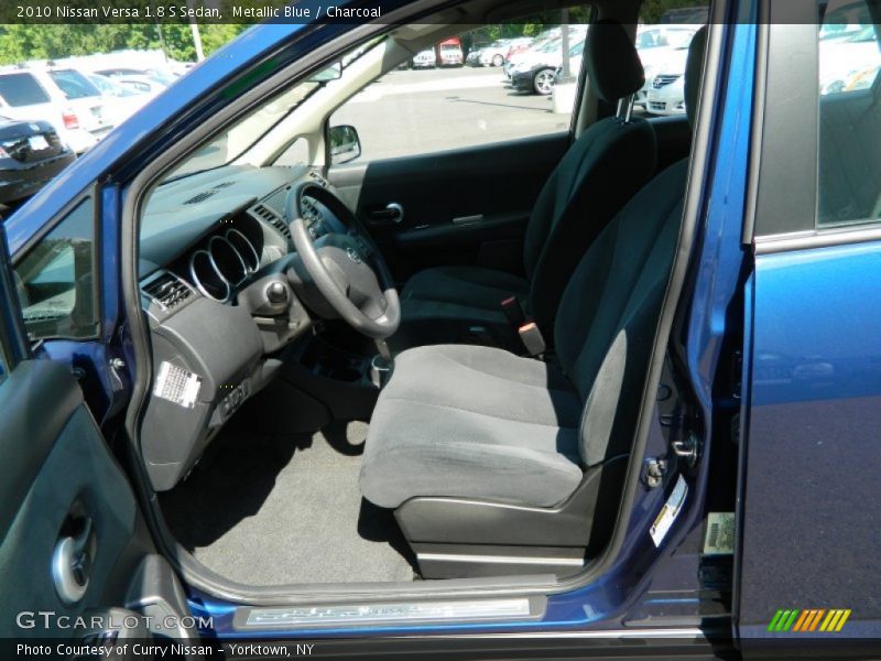 Metallic Blue / Charcoal 2010 Nissan Versa 1.8 S Sedan