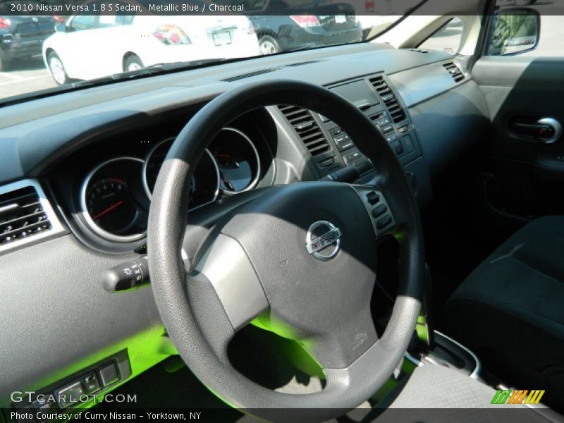 Metallic Blue / Charcoal 2010 Nissan Versa 1.8 S Sedan