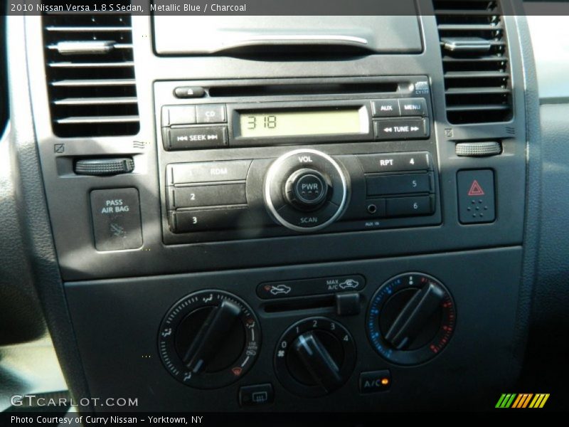 Metallic Blue / Charcoal 2010 Nissan Versa 1.8 S Sedan