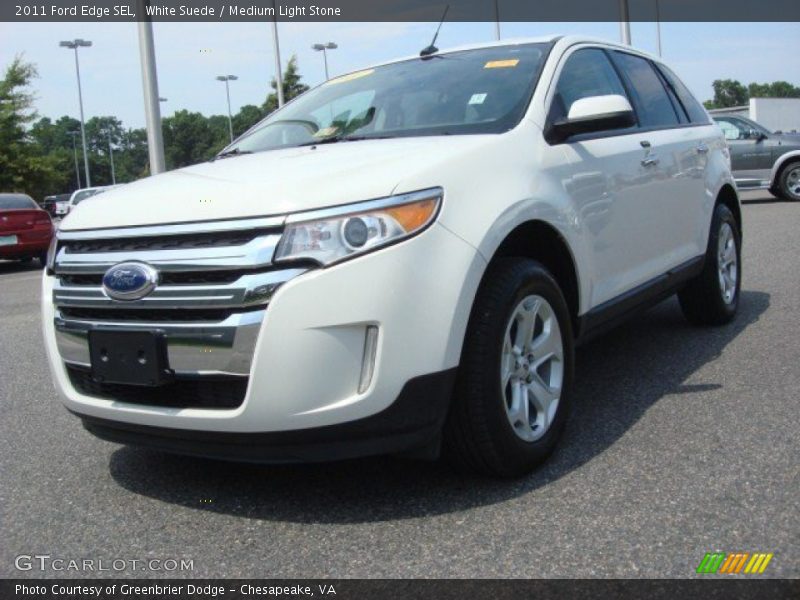 White Suede / Medium Light Stone 2011 Ford Edge SEL