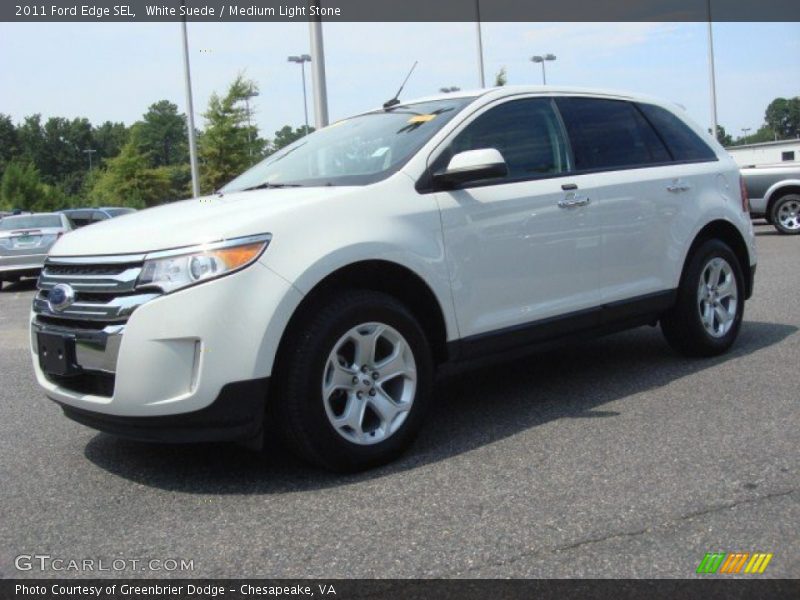 White Suede / Medium Light Stone 2011 Ford Edge SEL