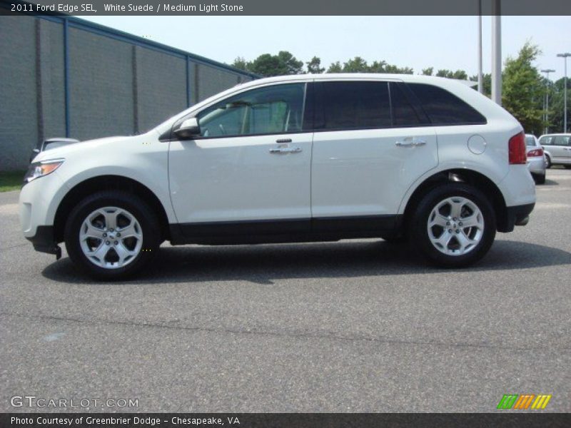 White Suede / Medium Light Stone 2011 Ford Edge SEL