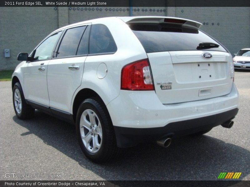 White Suede / Medium Light Stone 2011 Ford Edge SEL