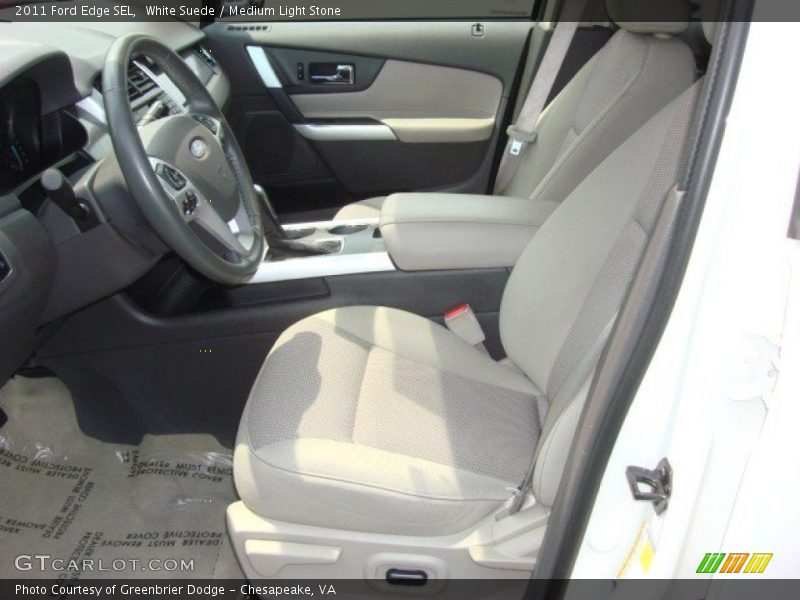 White Suede / Medium Light Stone 2011 Ford Edge SEL