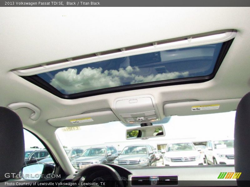 Sunroof of 2013 Passat TDI SE