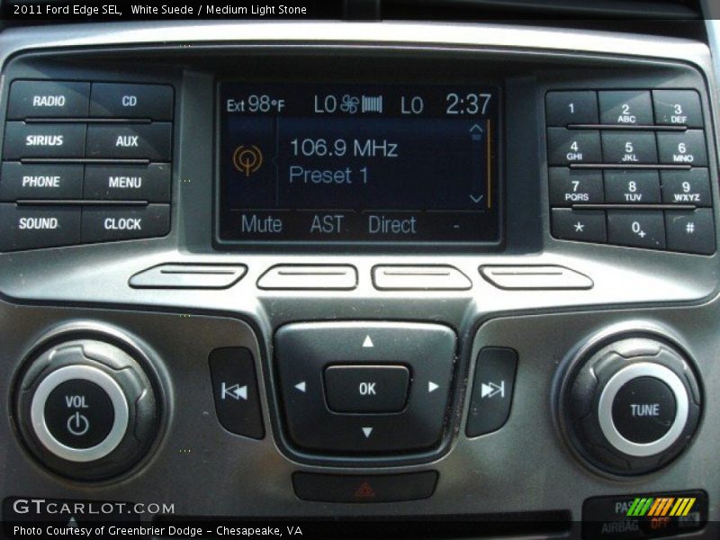 White Suede / Medium Light Stone 2011 Ford Edge SEL