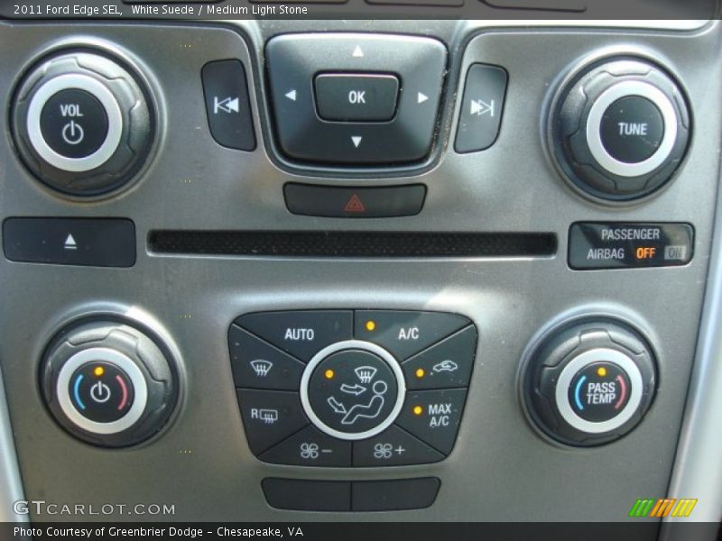 White Suede / Medium Light Stone 2011 Ford Edge SEL