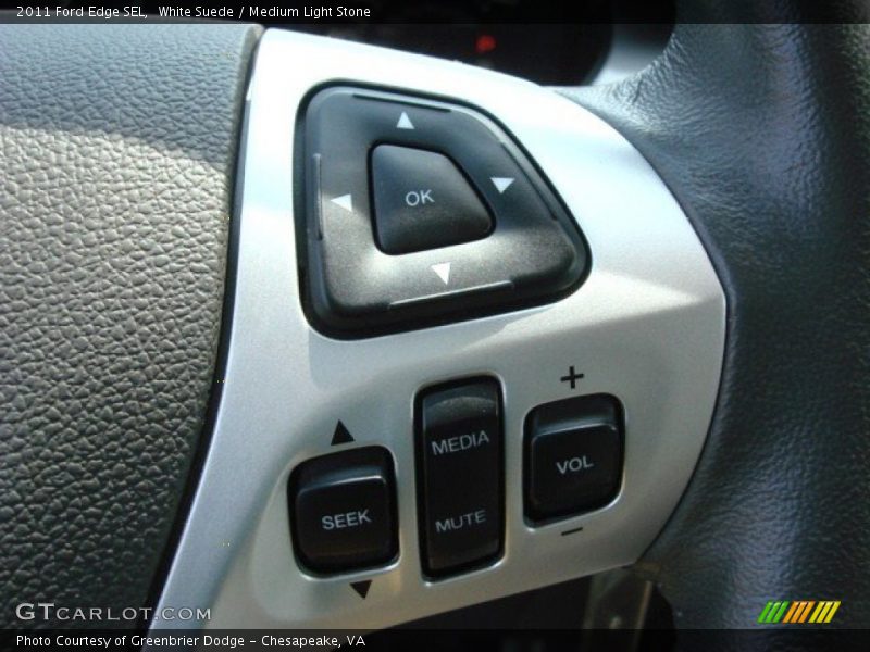 White Suede / Medium Light Stone 2011 Ford Edge SEL