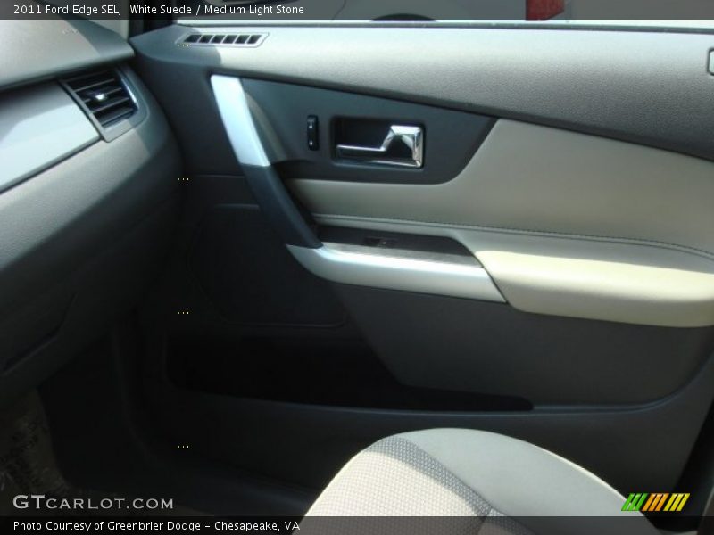 White Suede / Medium Light Stone 2011 Ford Edge SEL