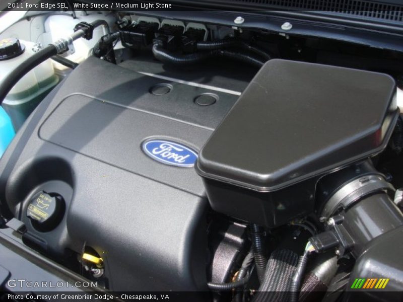 White Suede / Medium Light Stone 2011 Ford Edge SEL