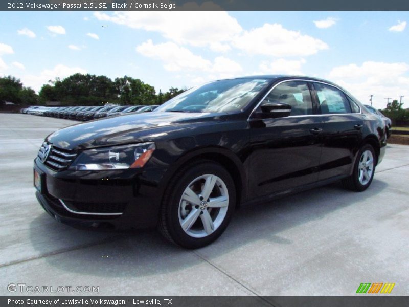 Black / Cornsilk Beige 2012 Volkswagen Passat 2.5L SE