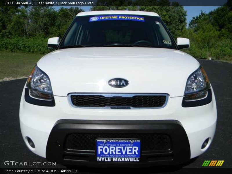 Clear White / Black Soul Logo Cloth 2011 Kia Soul +