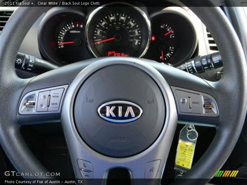 Clear White / Black Soul Logo Cloth 2011 Kia Soul +