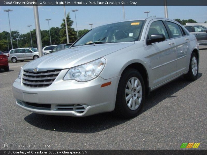 Bright Silver Metallic / Dark Slate Gray/Light Slate Gray 2008 Chrysler Sebring LX Sedan