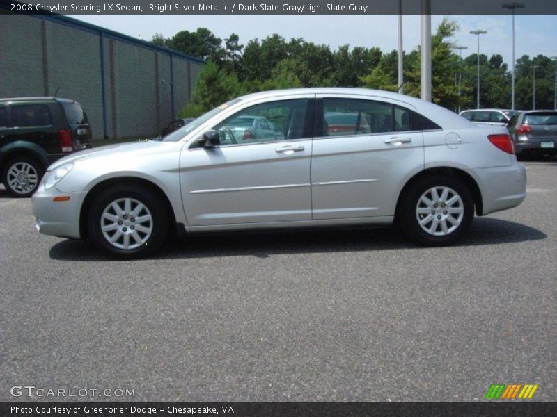 Bright Silver Metallic / Dark Slate Gray/Light Slate Gray 2008 Chrysler Sebring LX Sedan