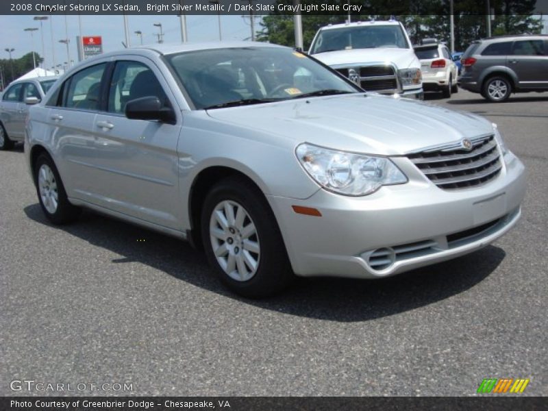 Bright Silver Metallic / Dark Slate Gray/Light Slate Gray 2008 Chrysler Sebring LX Sedan