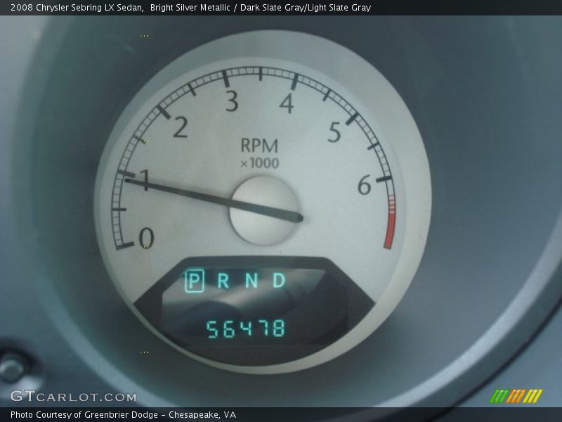 Bright Silver Metallic / Dark Slate Gray/Light Slate Gray 2008 Chrysler Sebring LX Sedan
