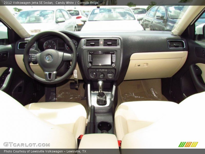 Candy White / Cornsilk Beige 2012 Volkswagen Jetta SE Sedan