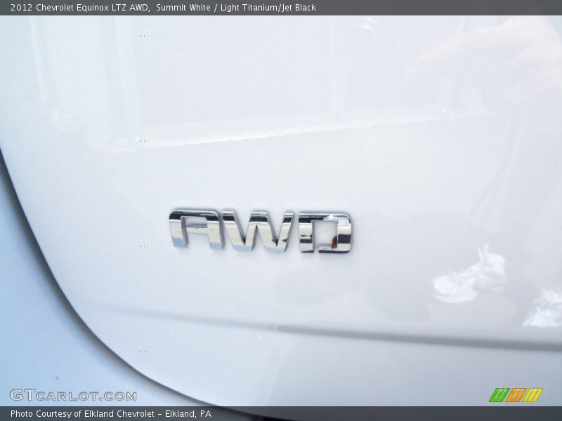 Summit White / Light Titanium/Jet Black 2012 Chevrolet Equinox LTZ AWD