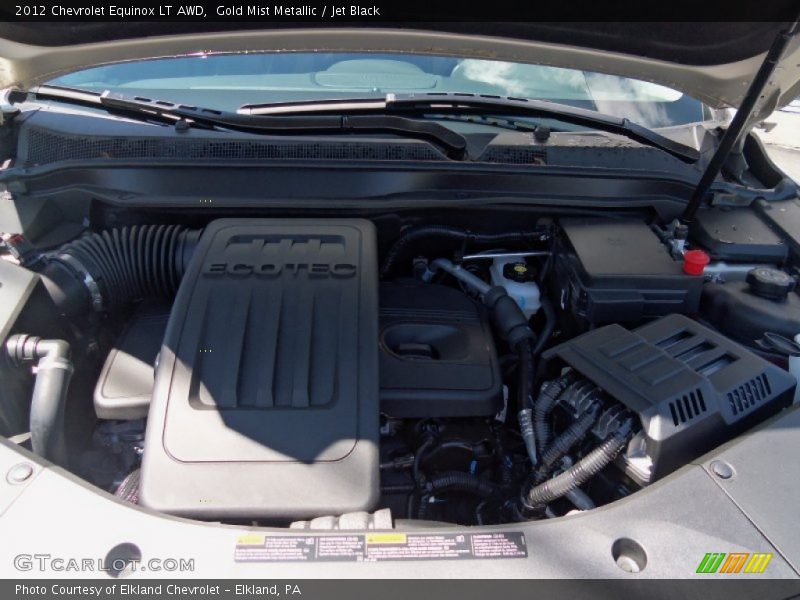 Gold Mist Metallic / Jet Black 2012 Chevrolet Equinox LT AWD
